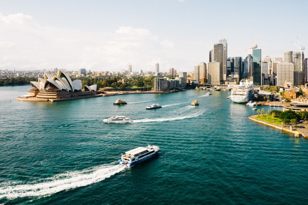 Sydney harbor & opera house photo
