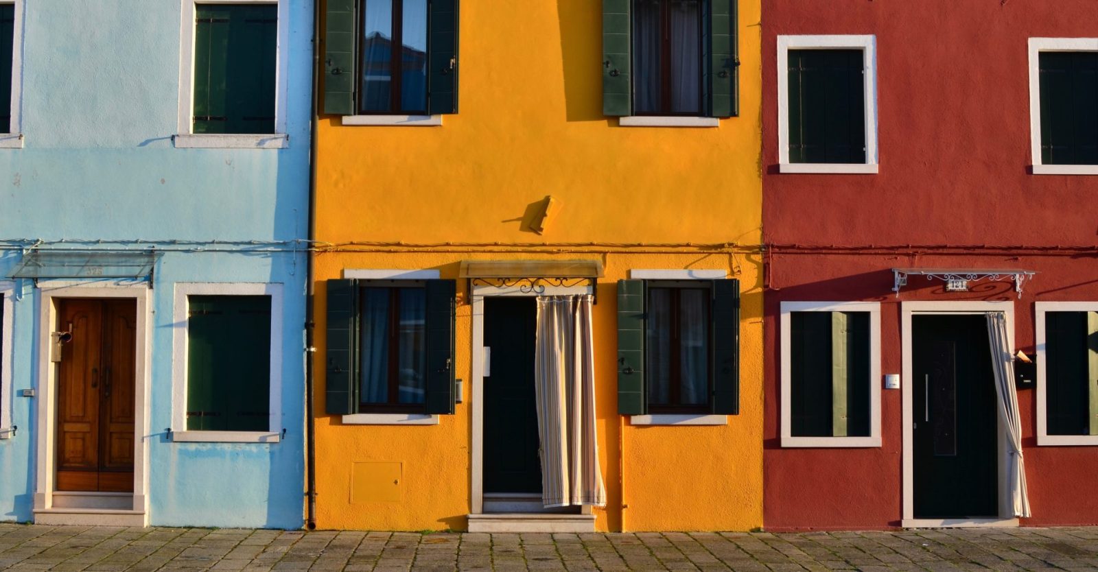 Colourful home facades