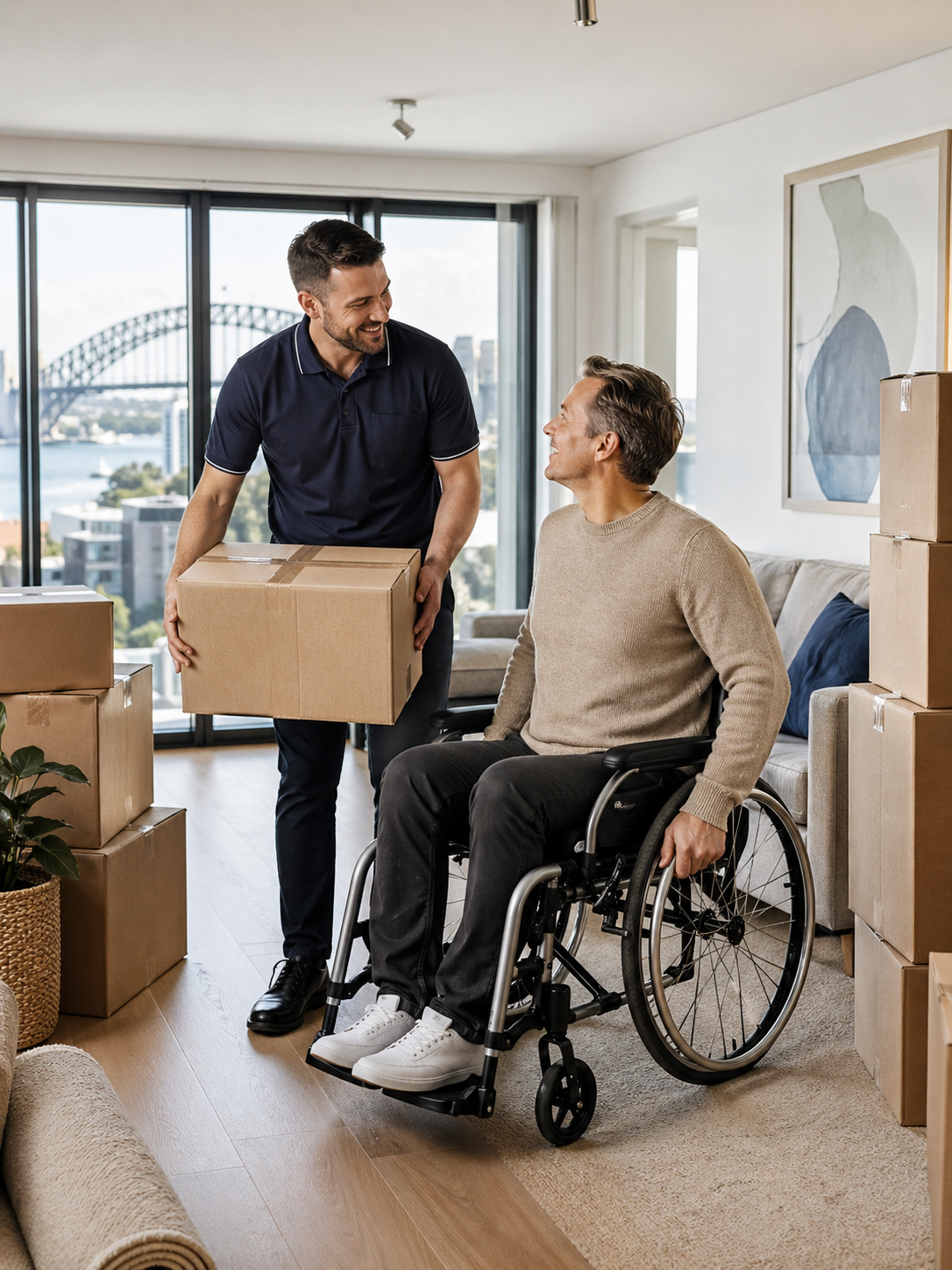 Smoothmoves team providing careful moving assistance in Sydney