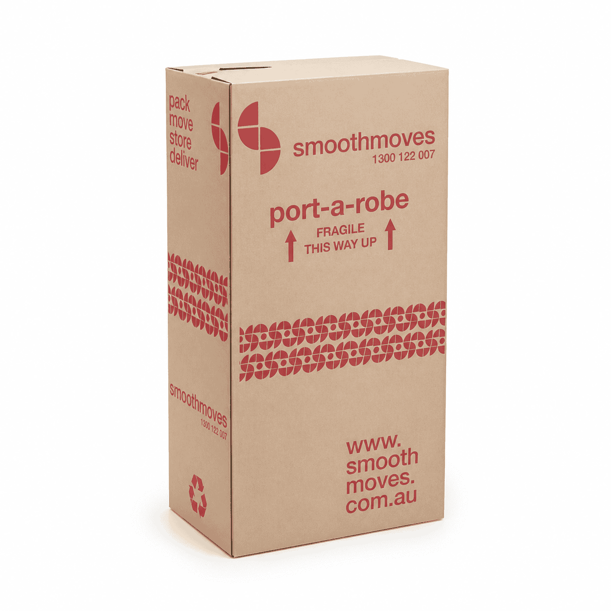Port-a-robe moving box for hanging clothes